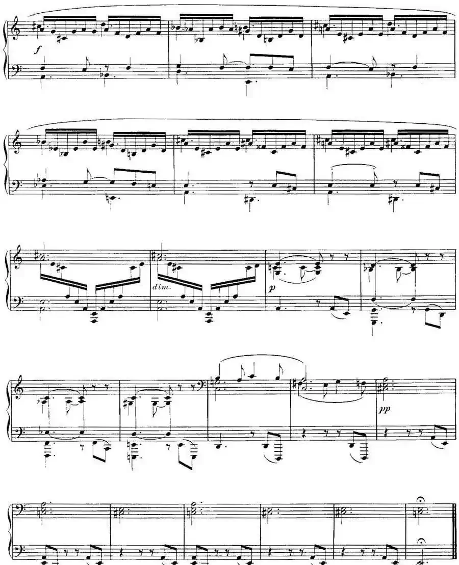 福雷13首船歌：Barcarolle No·10 in A min, Op·104, No· 2