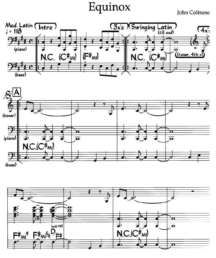 Equinox(爵士钢琴曲)