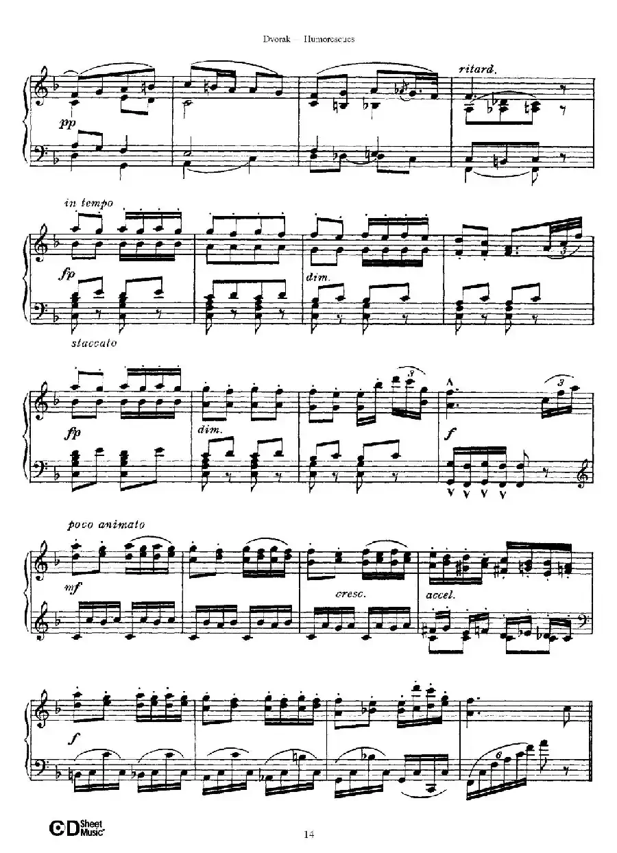 8 Humoresques Op.101（8首幽默曲·4）