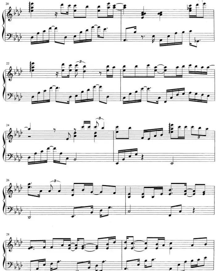流行歌曲改编的钢琴曲：彩虹弯弯