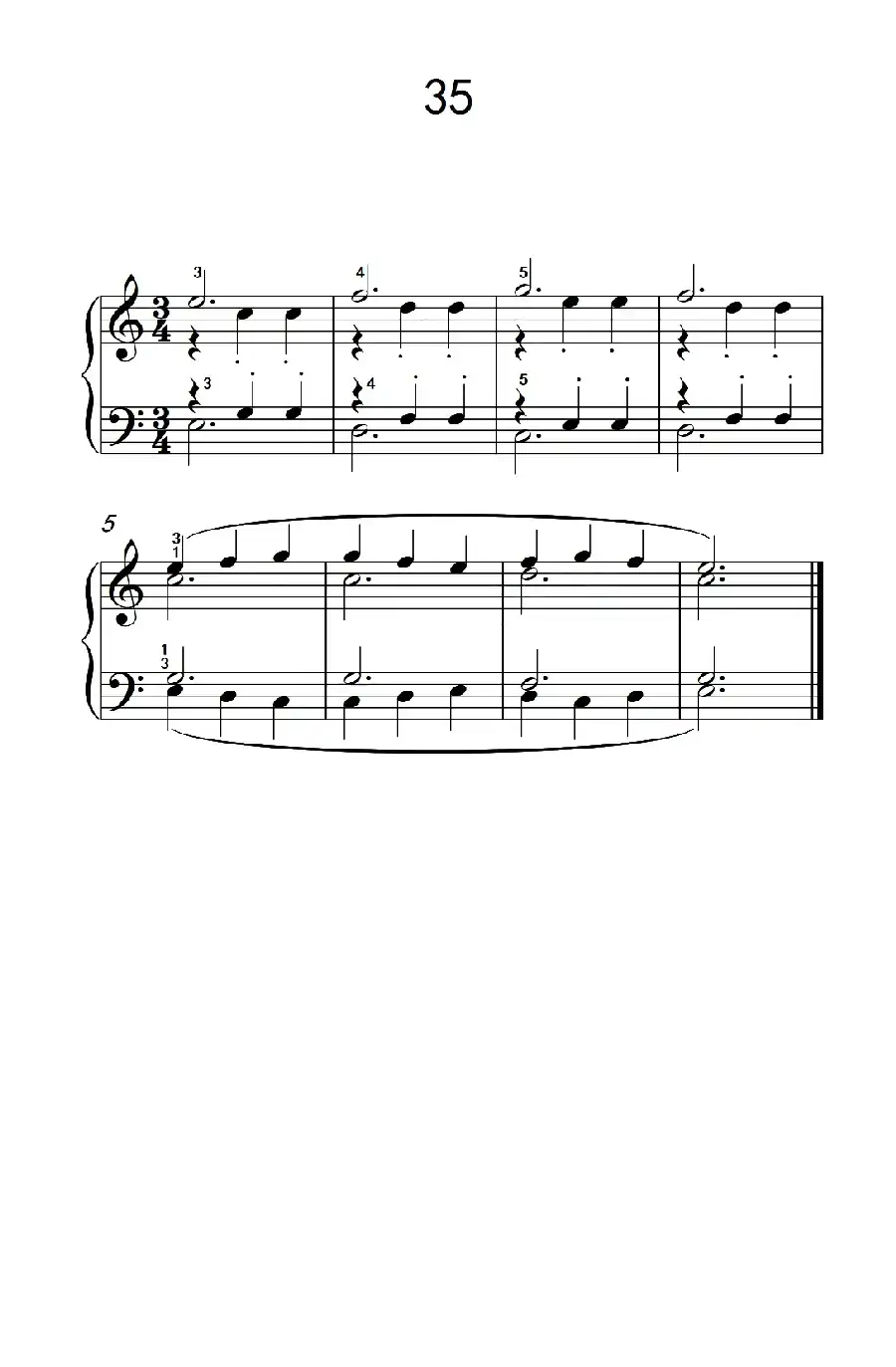 加强手指独立性的练习 35(儿童钢琴手指练习 2)