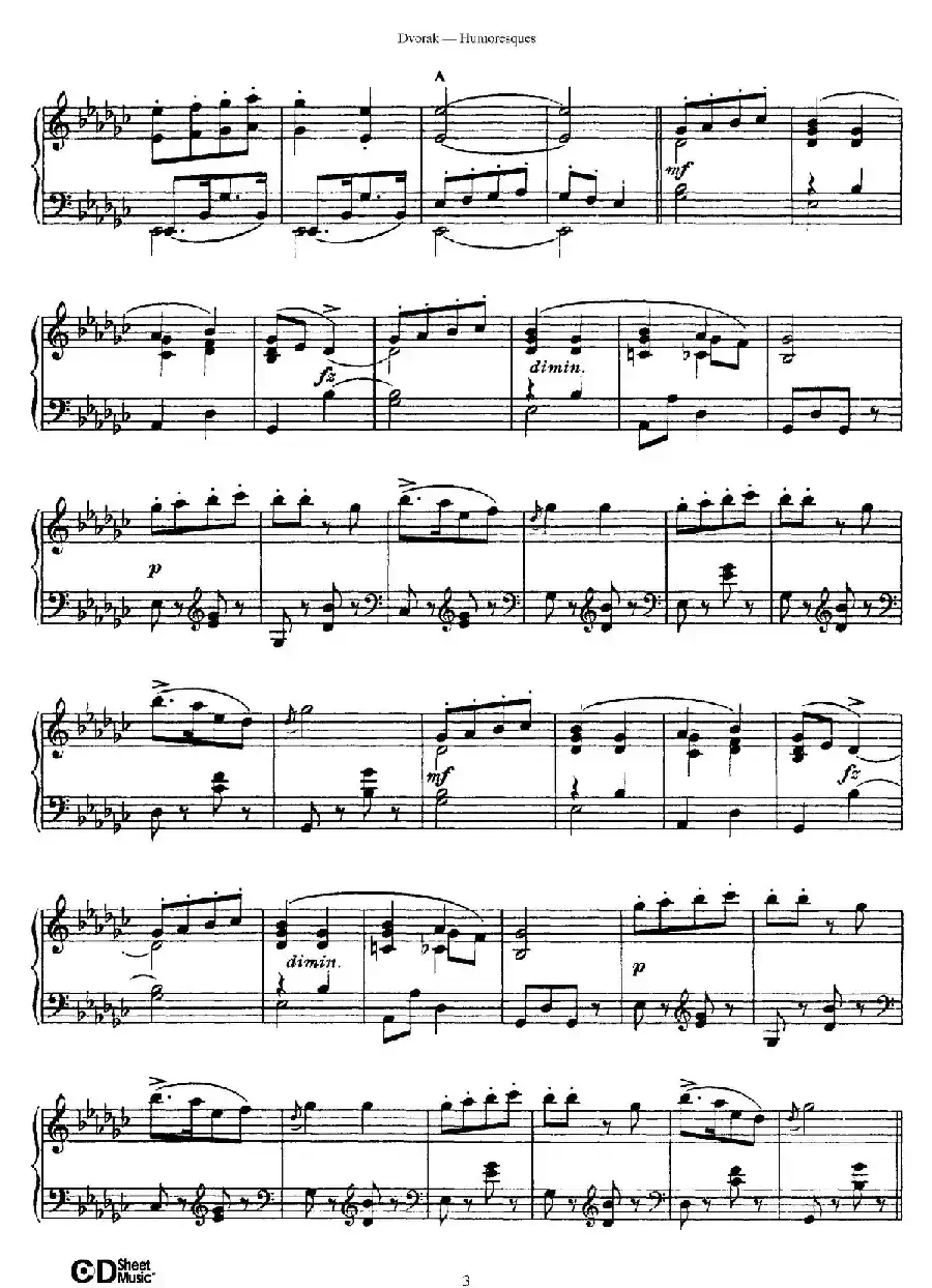 8 Humoresques Op.101（8首幽默曲·1）