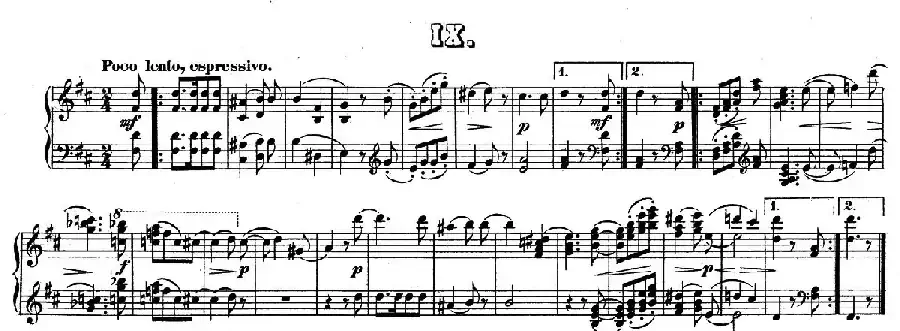 Zwolf Original-Compositionen fur Pianoforte zu 4 Handen Op.57（12首四手联弹小品·9）