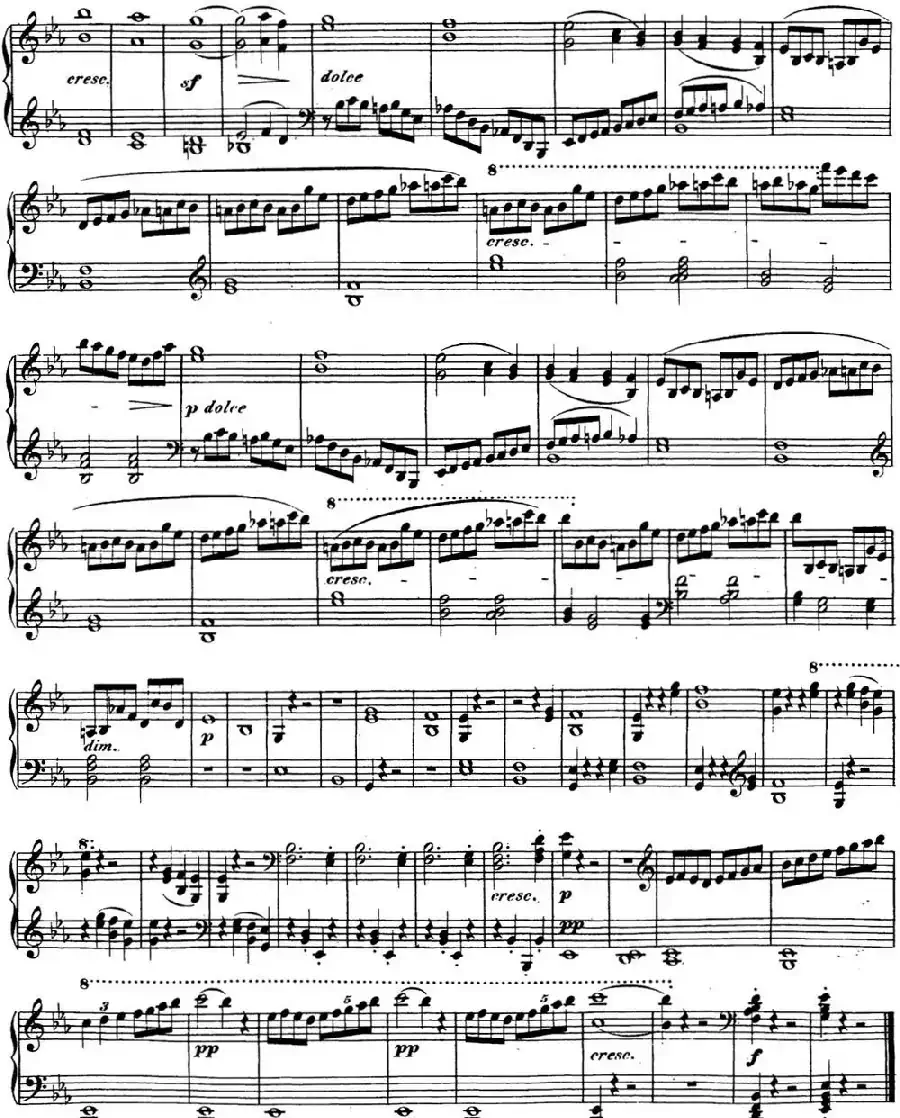 贝多芬钢琴奏鸣曲26 告别 降E大调 Op.81a E-flat major