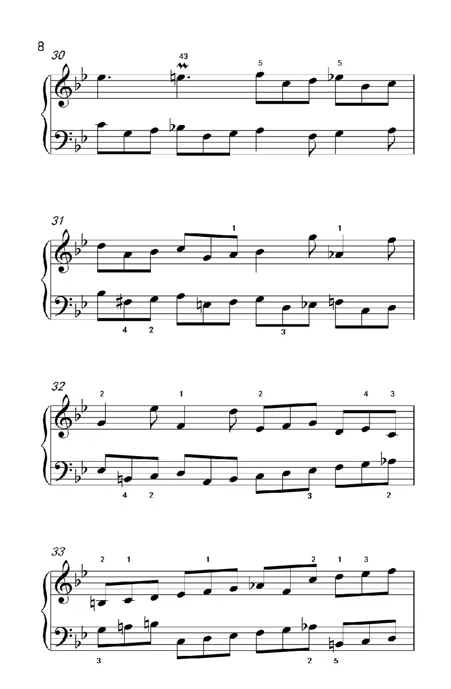 第九级1.吉格舞曲 选自《英国组曲》第三套（中央音乐学院 钢琴（业余）考级教程 7-9级）