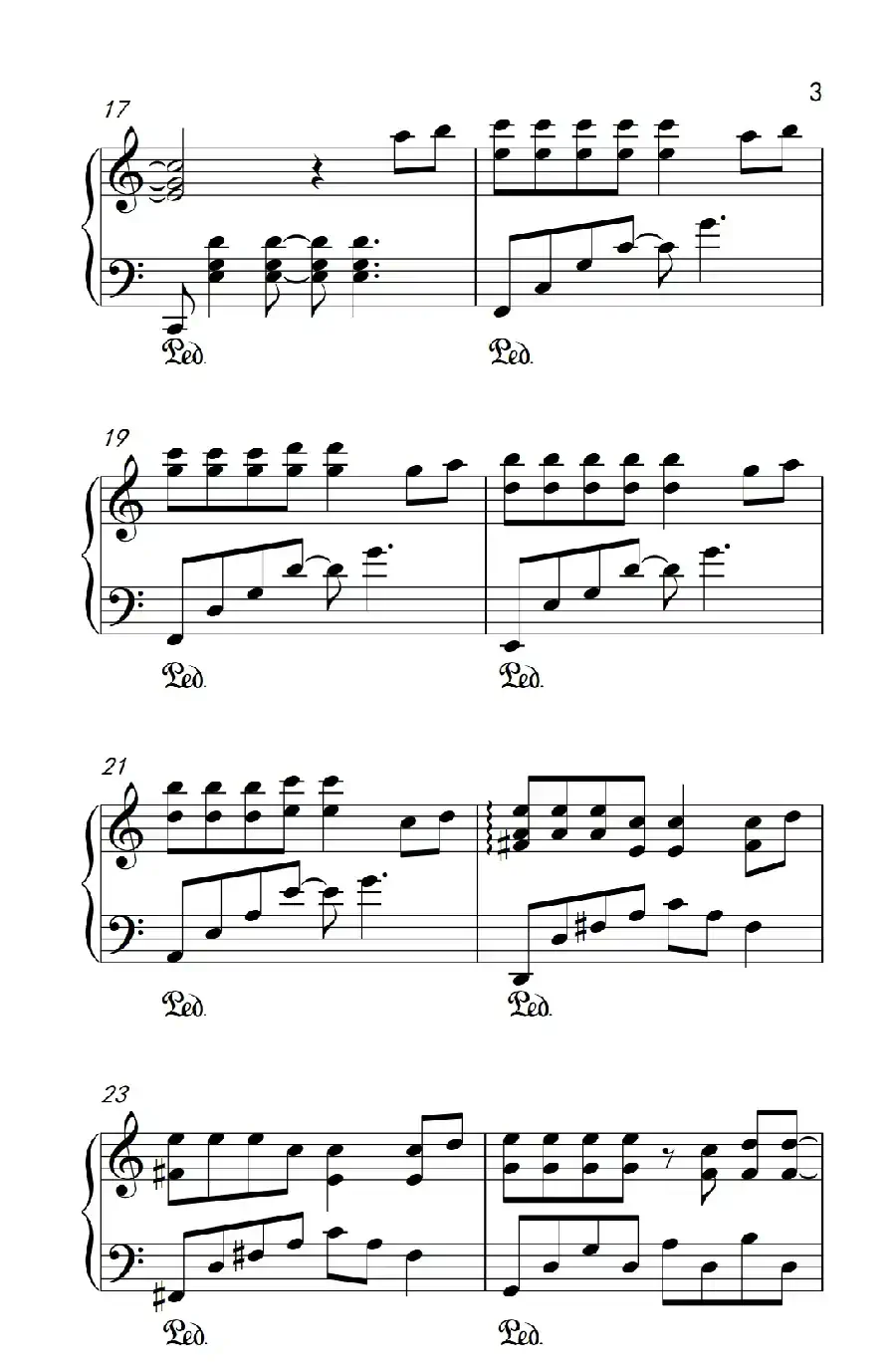 告白气球 （《弹吧音教》制谱版）