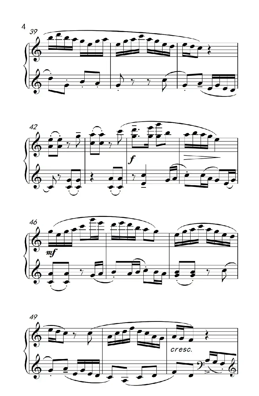 第六级 2.唱灯（中央音乐学院 钢琴（业余）考级教程 4-6级）