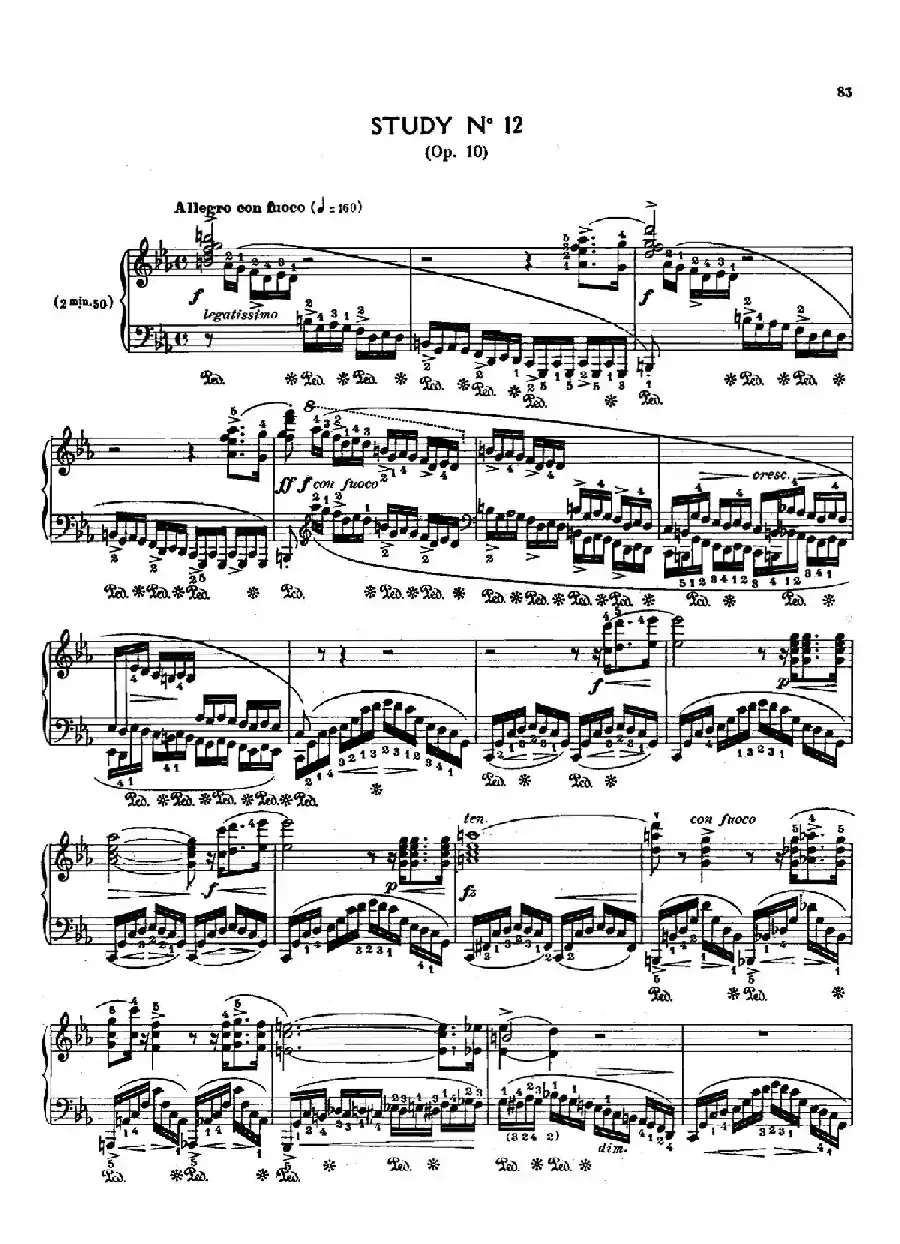 12 Etudes Op.10 柯尔托教学版（12首练习曲·12）