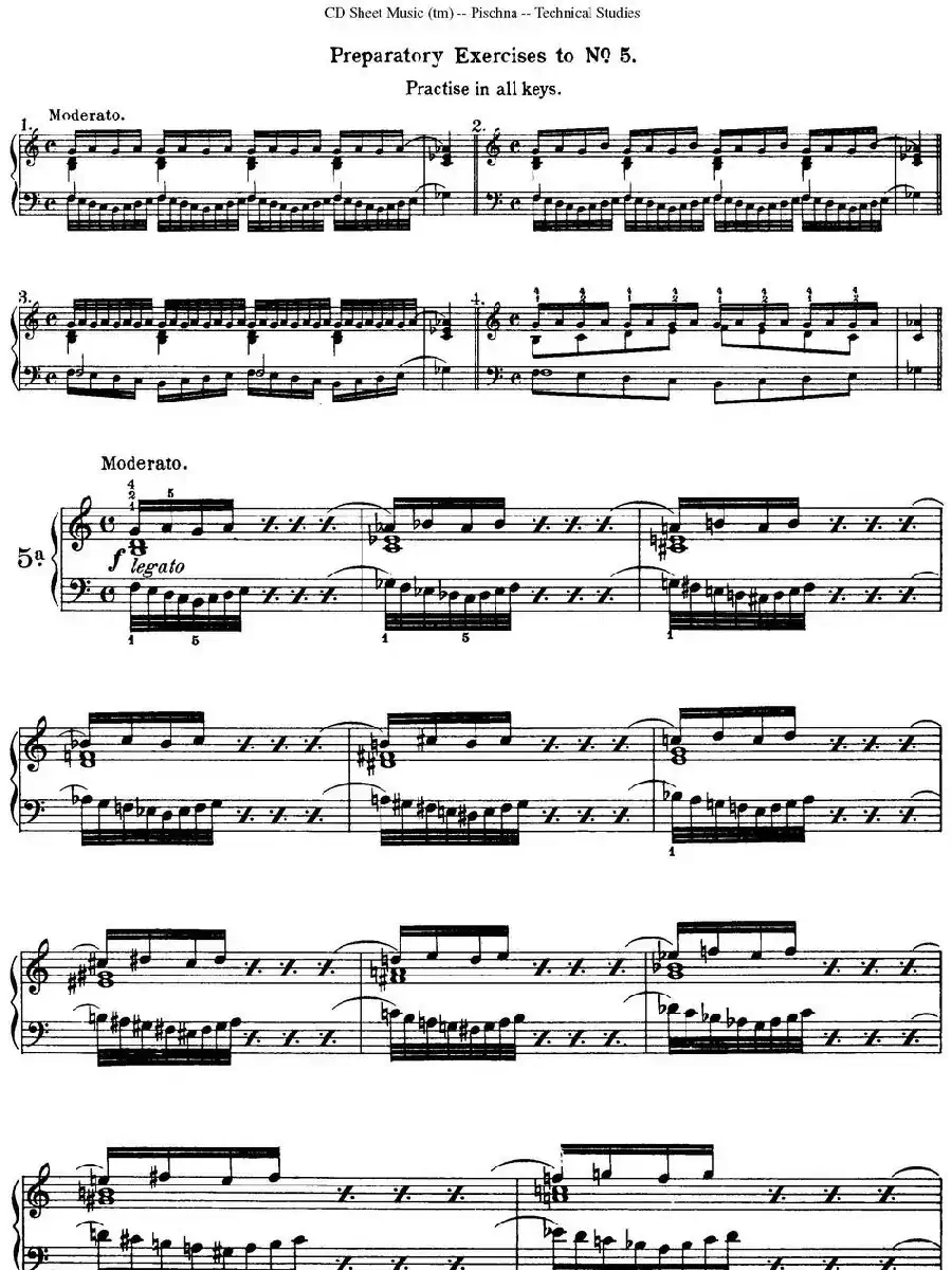 Technical Studies 60 Progressive Exercises （60首钢琴循序渐进练习曲 P1——10）