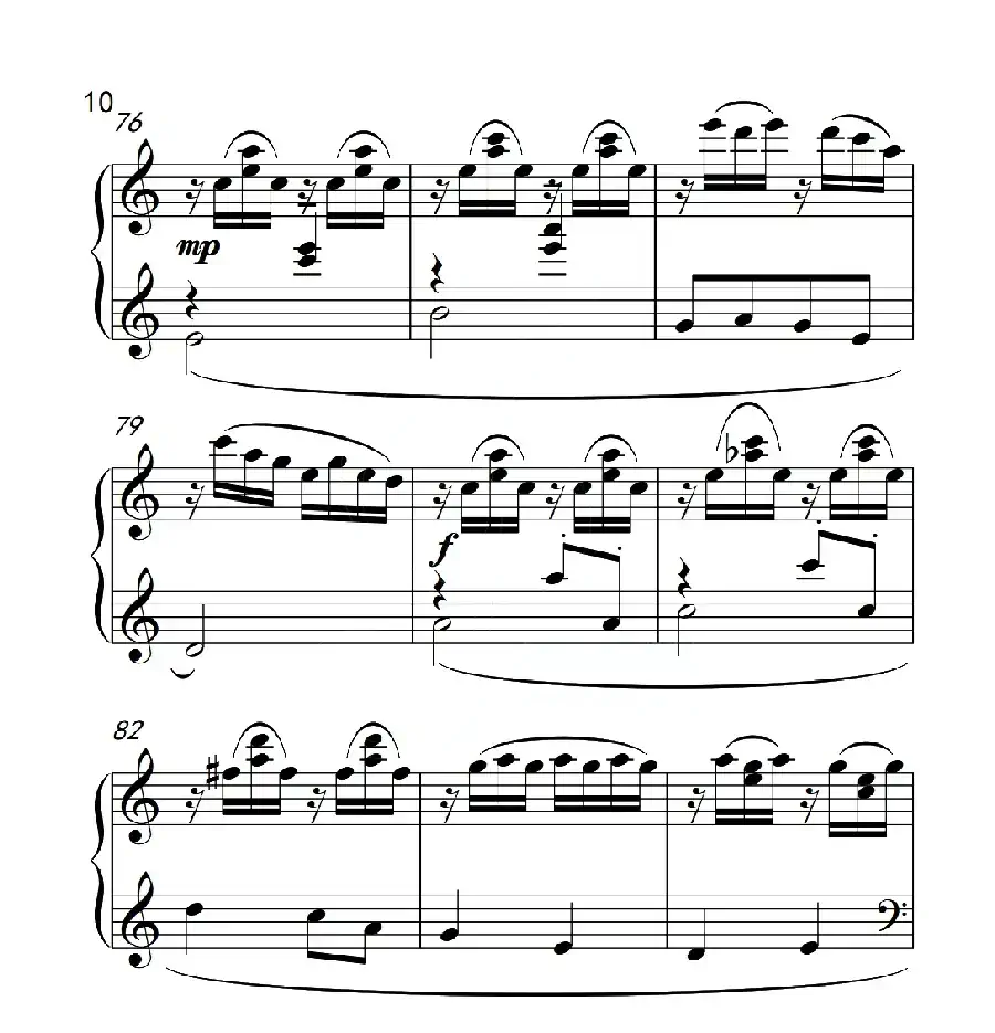 第六级B组 溪边嬉水（中国音乐学院钢琴考级作品1~6级）