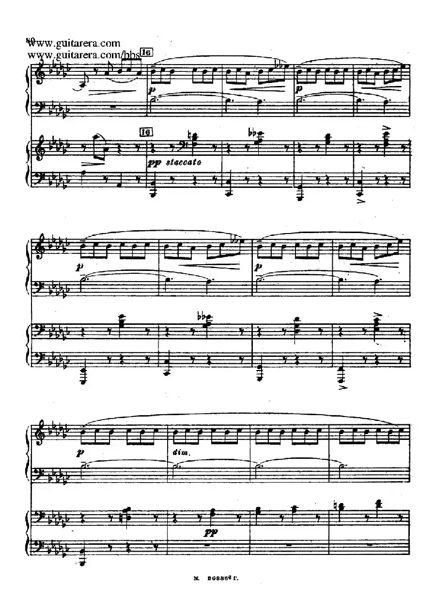 第二双钢琴组曲 Suite for Two Pianos No.2 Op.17（4. 塔兰泰拉舞曲 Tarantella）