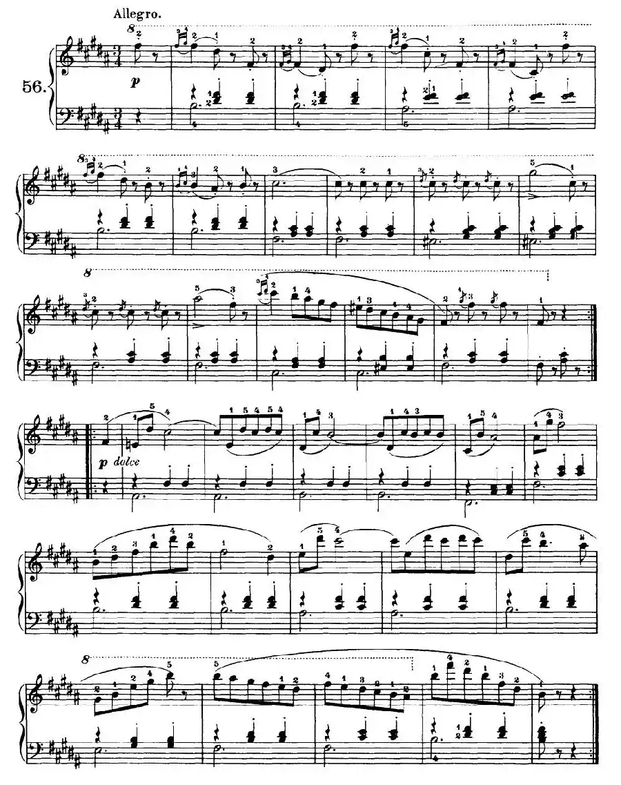 One Hundred and Ten Easy and Progressive Exercises Op.453（车尔尼110首简易练习曲 52——60）