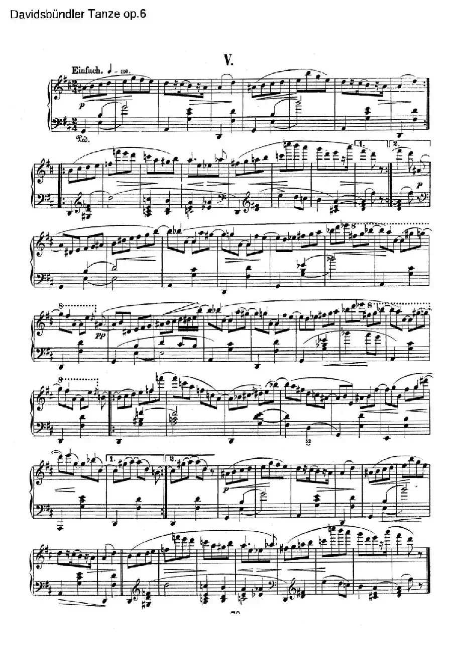 Davidsbundler Tanze Op.6（大卫同盟舞曲）