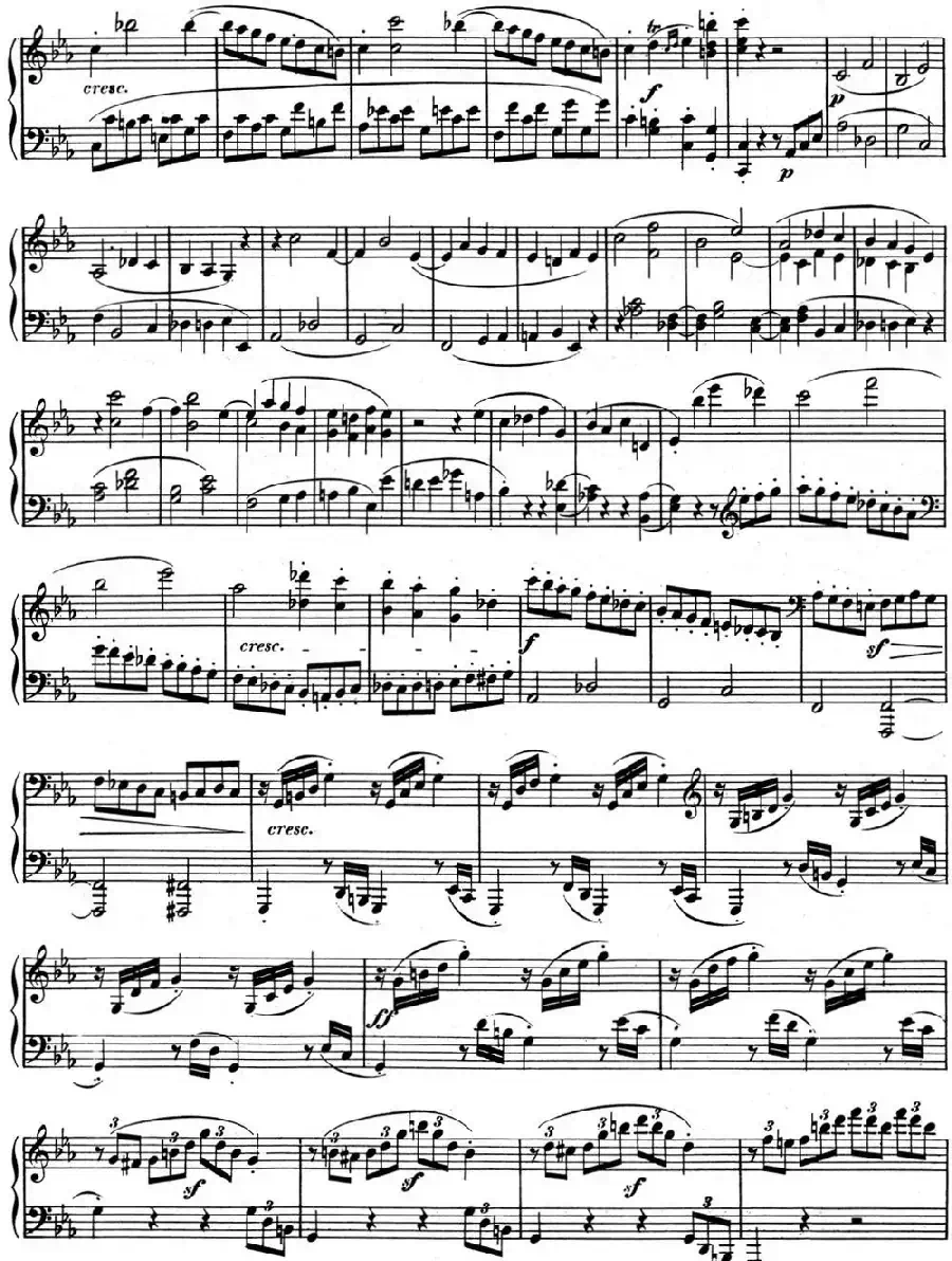 贝多芬钢琴奏鸣曲08 悲怆 C小调 Op.13 C minor