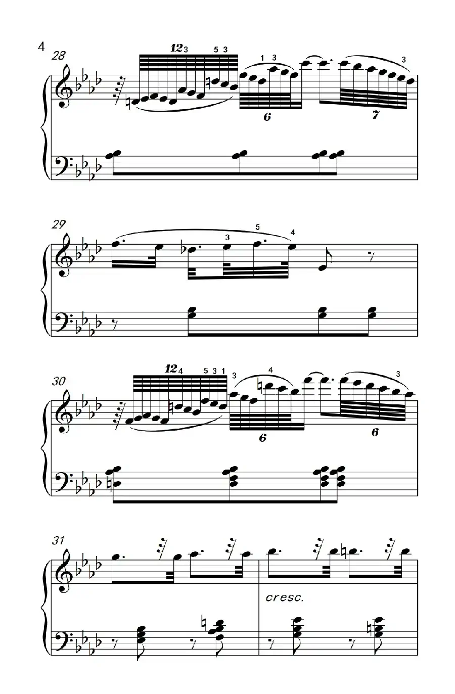 奏鸣曲 Opus 10 Nr.1 第二乐章（贝多芬奏鸣曲集 2）