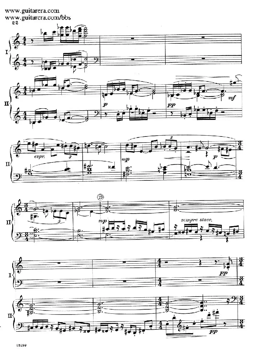 Piano Concerto Op.38（钢琴协奏曲·双钢琴·第一乐章）