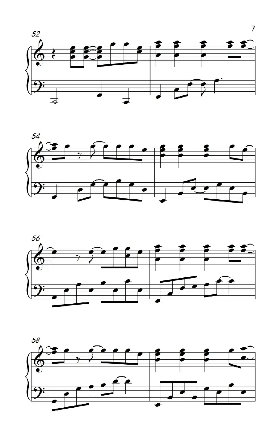 日不落(《弹吧音教》制谱版)