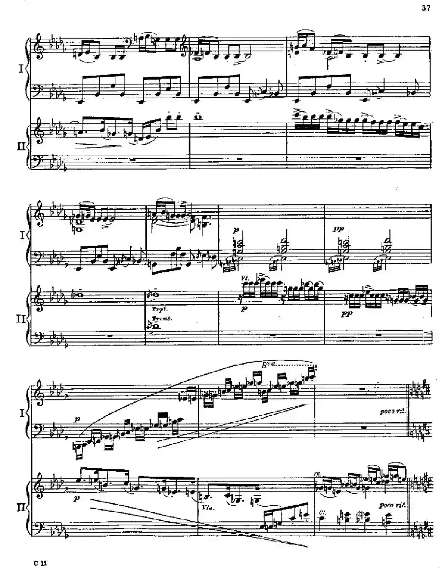 F大调爵士钢琴协奏曲（美版双钢琴原谱 P31—40）