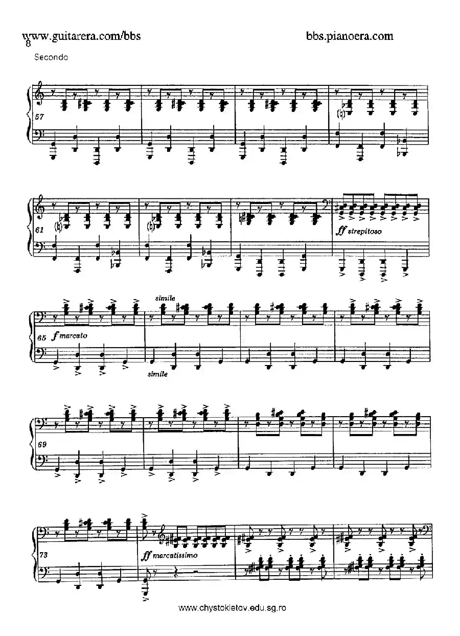 Sabre Dance（马刀舞曲）（四手联弹版）