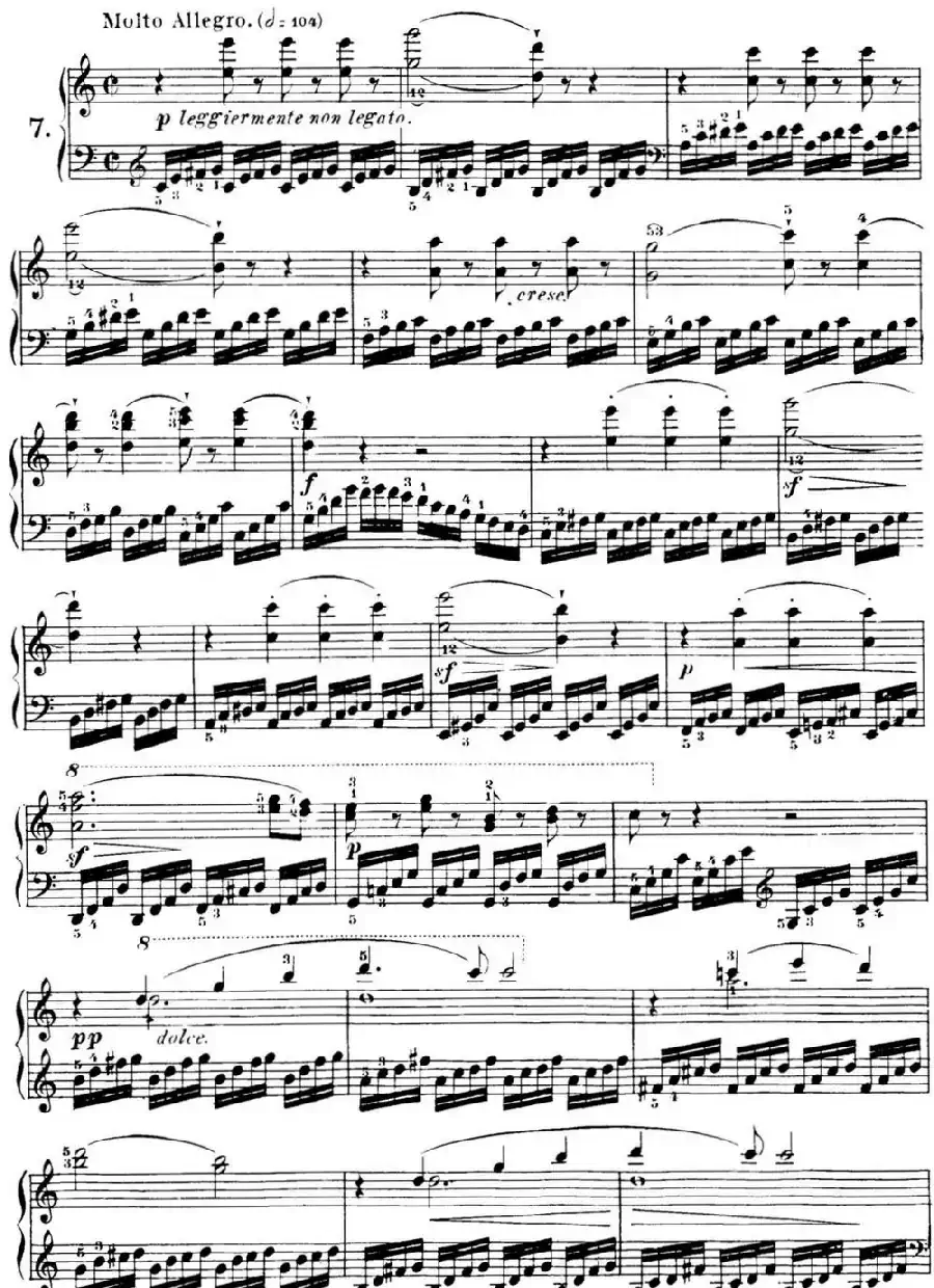 40首车尔尼Op.299钢琴快速练习曲（NO.7）