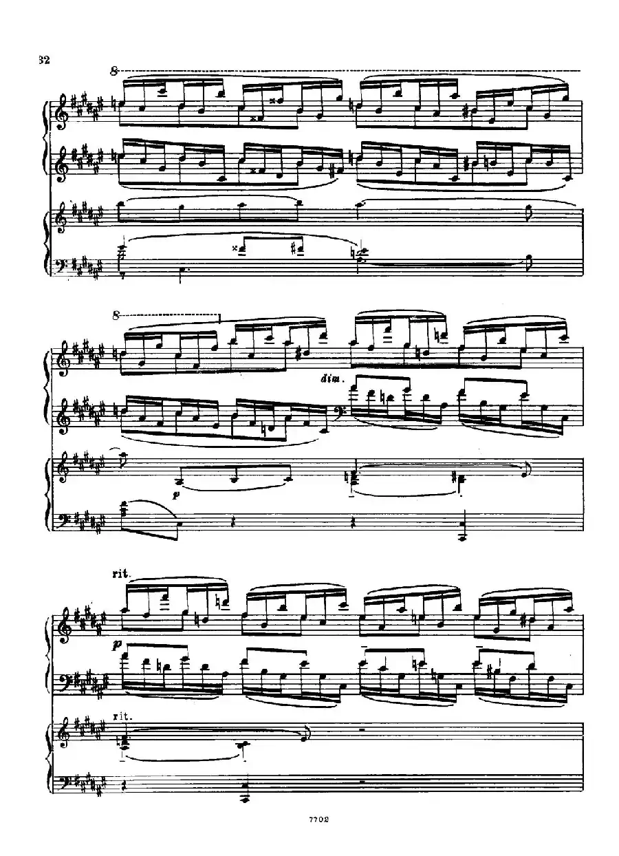 升f小调第一钢琴协奏曲 Op.1（双钢琴版）