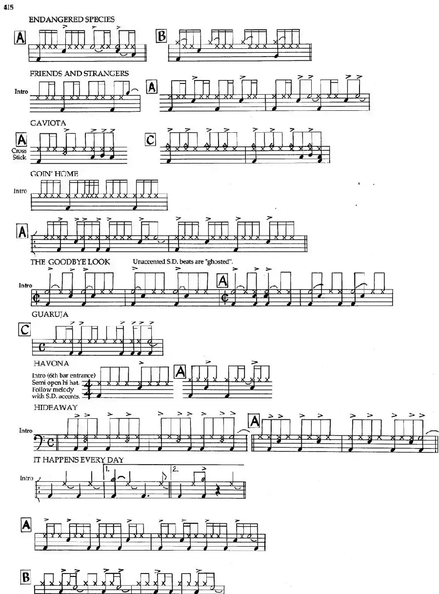 APPENDIXI - sample Drun Parts（爵士钢琴曲）