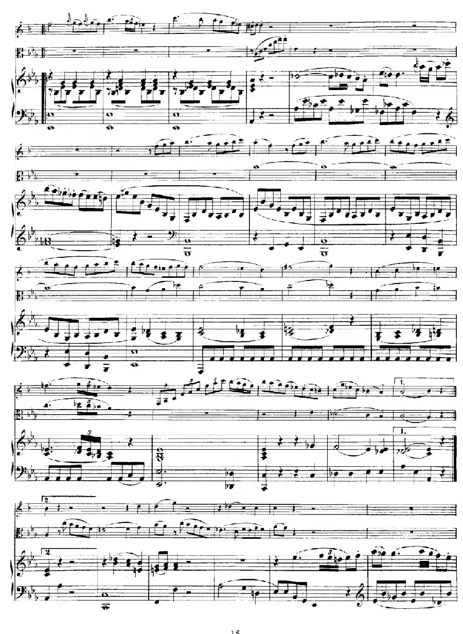 Piano Trio no.2 in E-flat Major K.498（降E大调钢琴三重奏）
