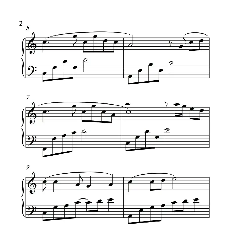 荷塘月色(《弹吧音教》制谱)