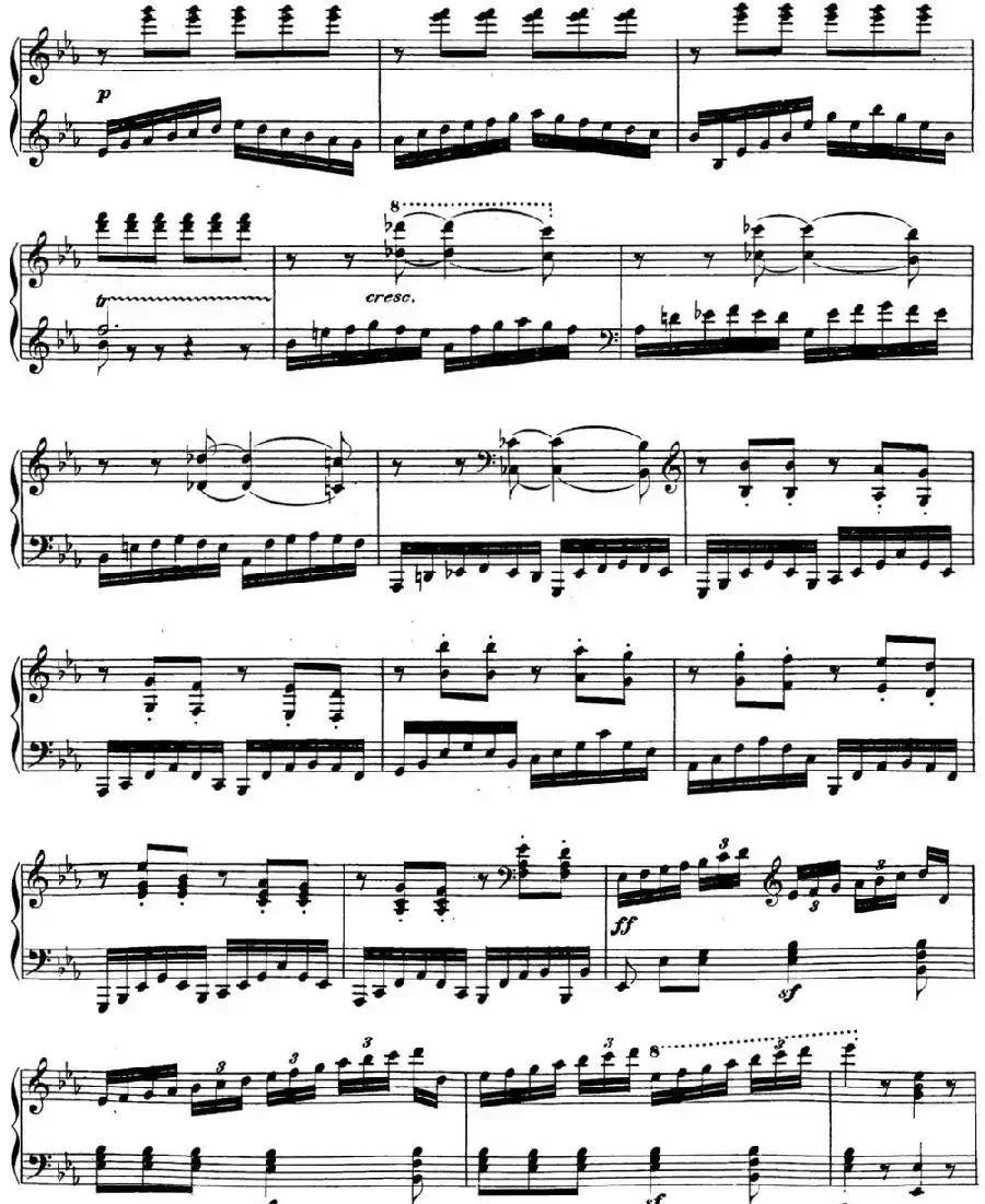 贝多芬钢琴奏鸣曲26 告别 降E大调 Op.81a E-flat major