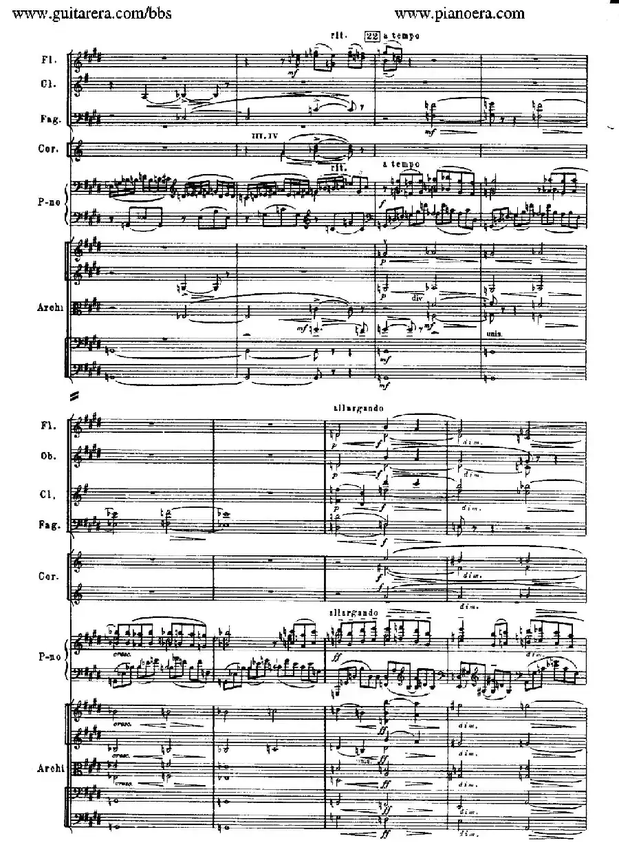 c小调第二钢琴协奏曲 Op.18（第二乐章总谱）