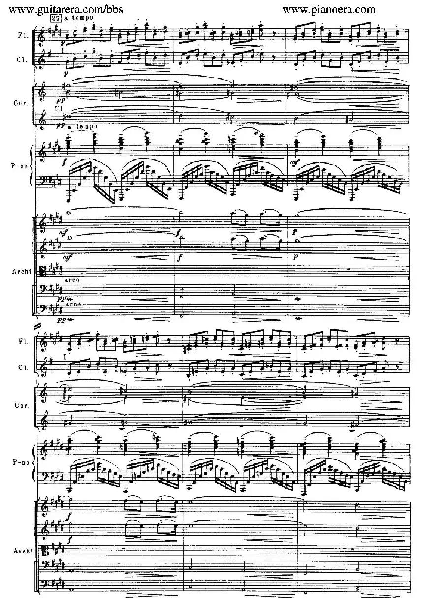 c小调第二钢琴协奏曲 Op.18（第二乐章总谱）