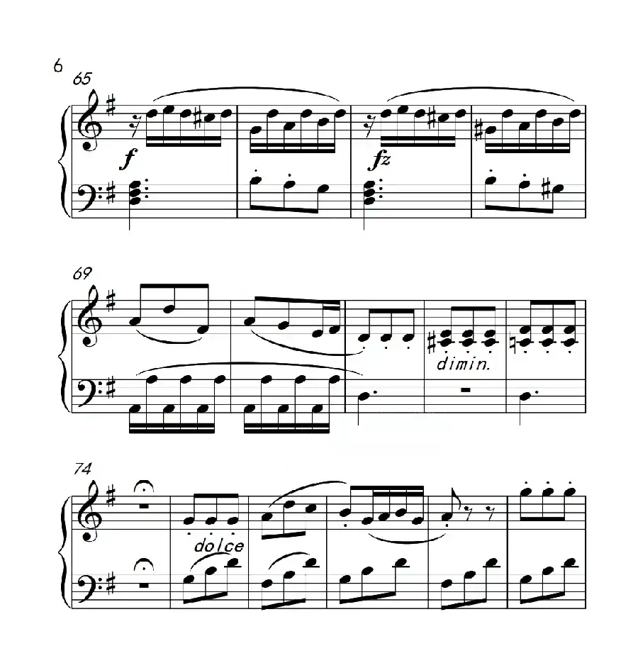 第三级B组 小奏鸣曲(中国音乐学院钢琴考级作品1~6级)