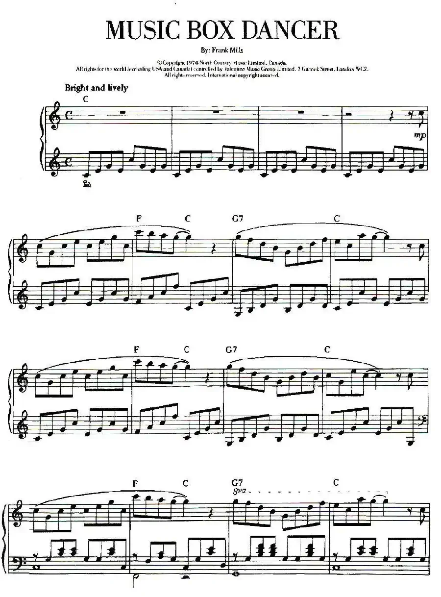 100首欧美流行歌曲钢琴独奏：MUSIC BOX DANCHR