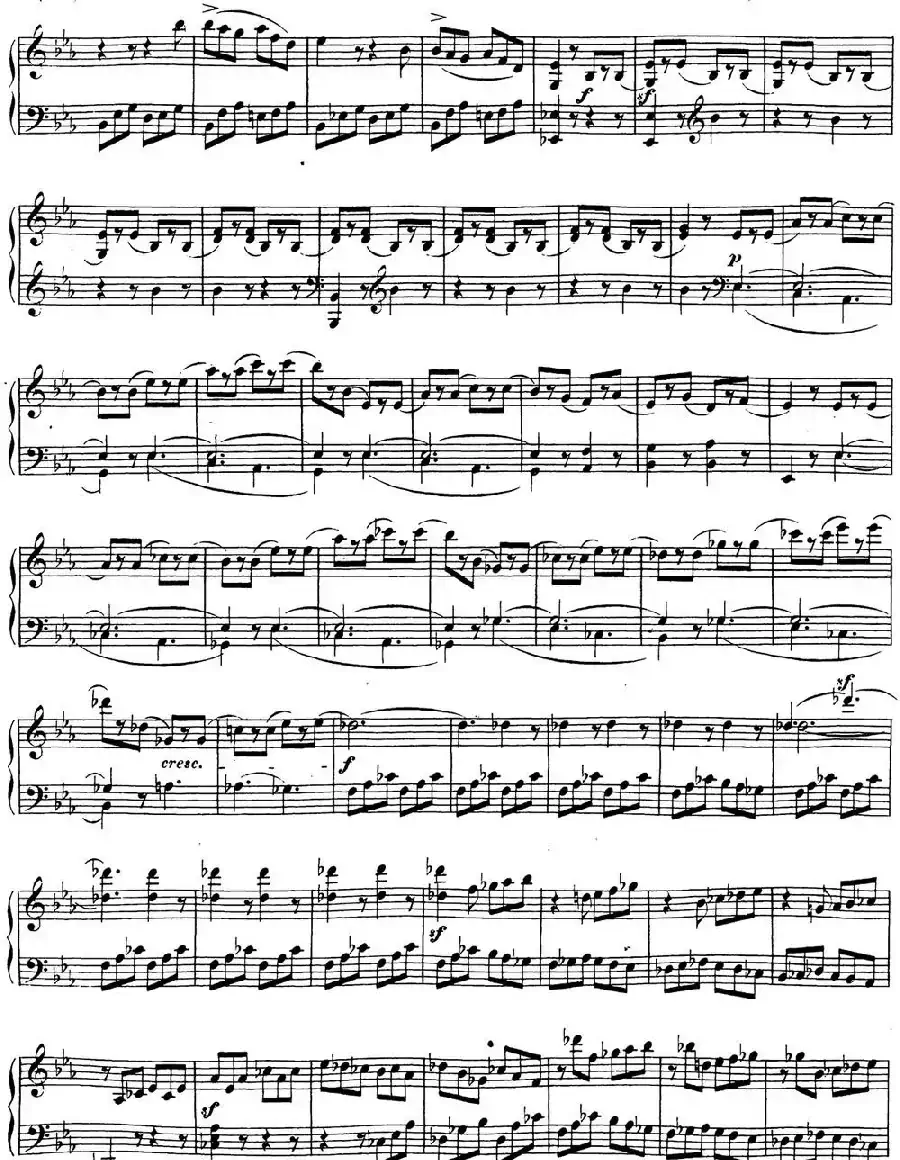 贝多芬钢琴奏鸣曲18 狩猎 降E大调 Op.31 No.3 E-flat major