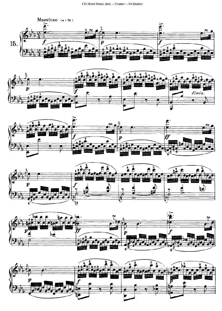Cramer - 84 exercices（11—15）（克拉莫84首钢琴练习曲）