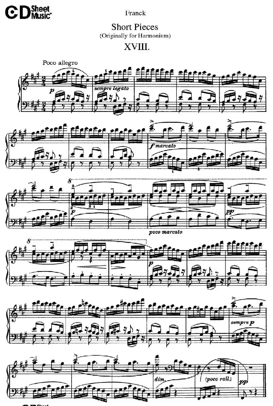 18 Short Pieces（18首小品·XVIII）
