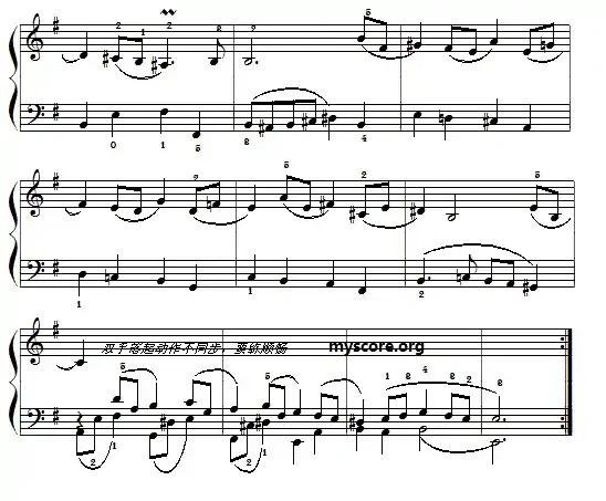 巴赫初级钢琴曲之十二：布列舞曲