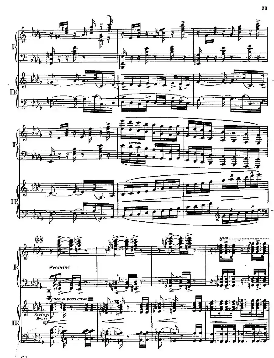 F大调爵士钢琴协奏曲（美版双钢琴原谱 P21—30）