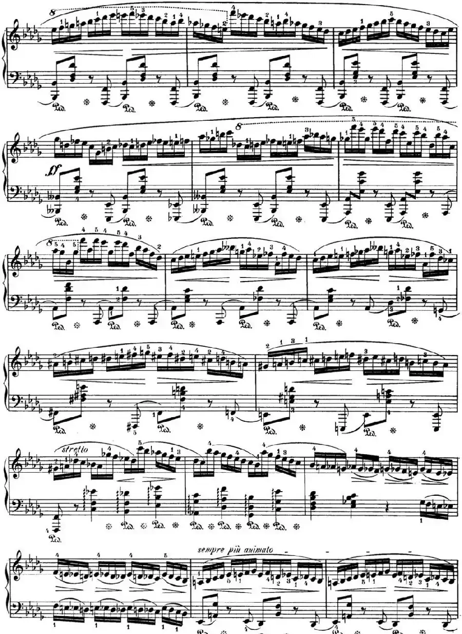 肖邦 24首钢琴前奏曲 Op.28 No.16 降B小调