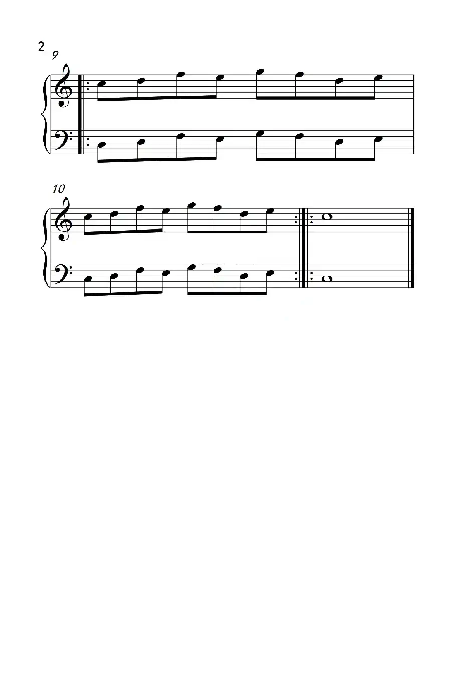 三.五组基本练习13(儿童钢琴手指练习 1)