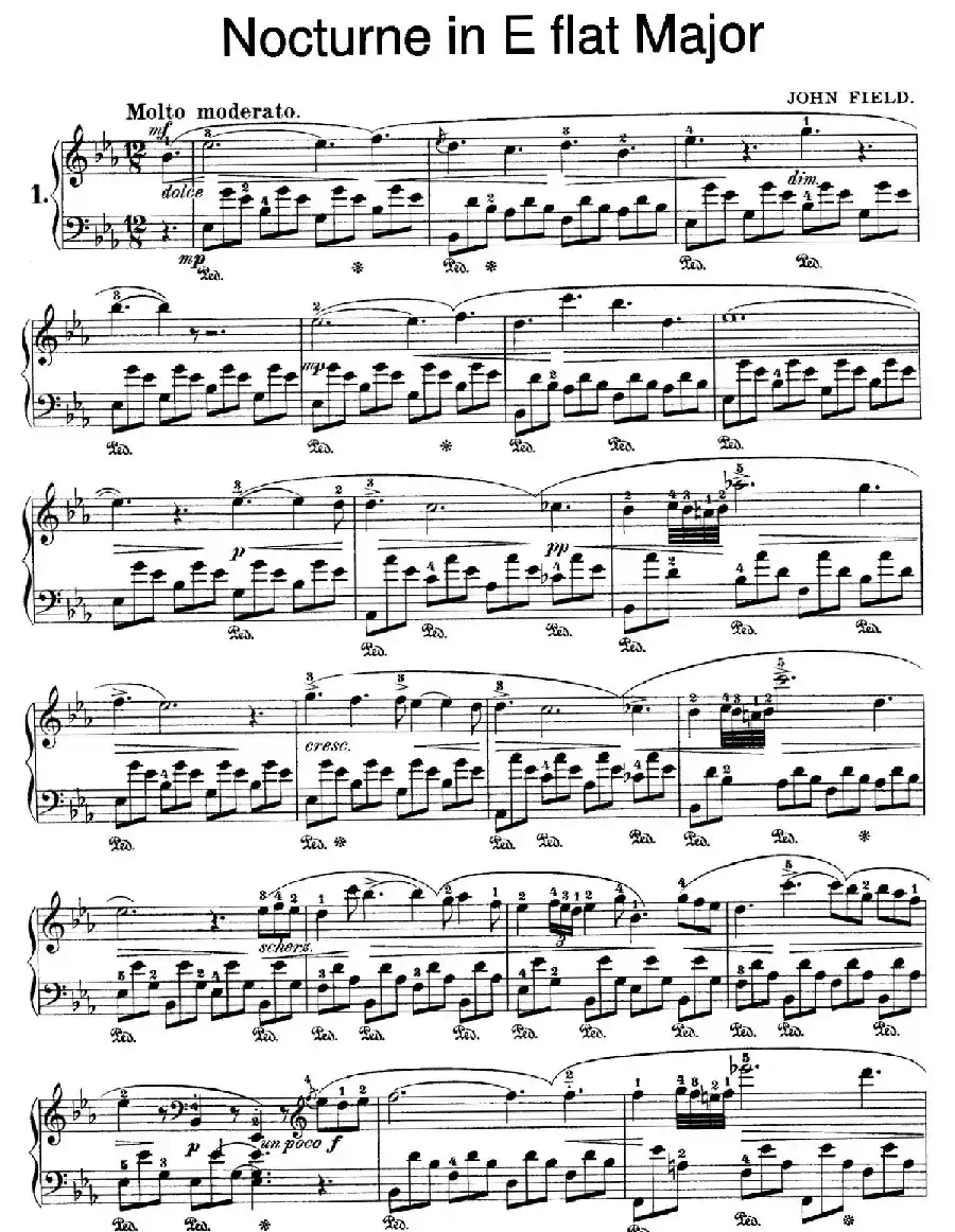Nocturne No.1 in E-flat Major（降E大调第一号夜曲）