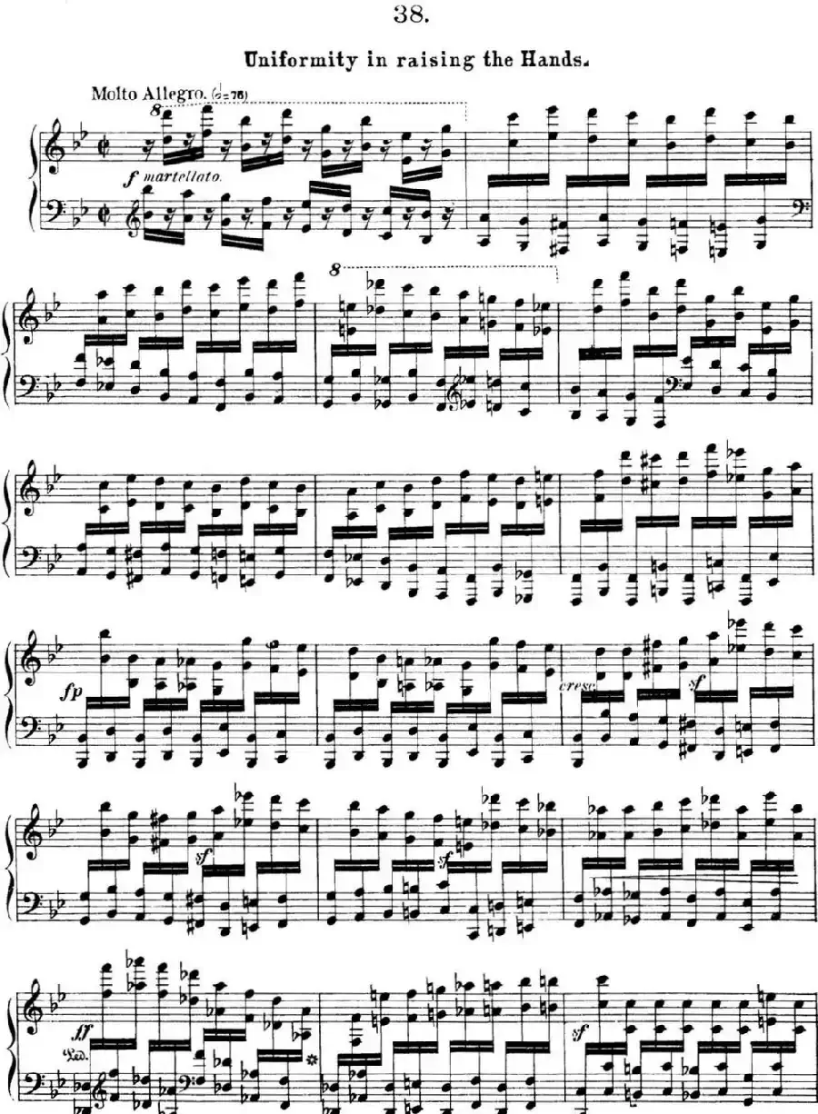 50首车尔尼Op.740钢琴手指灵巧技术练习曲（NO.38）