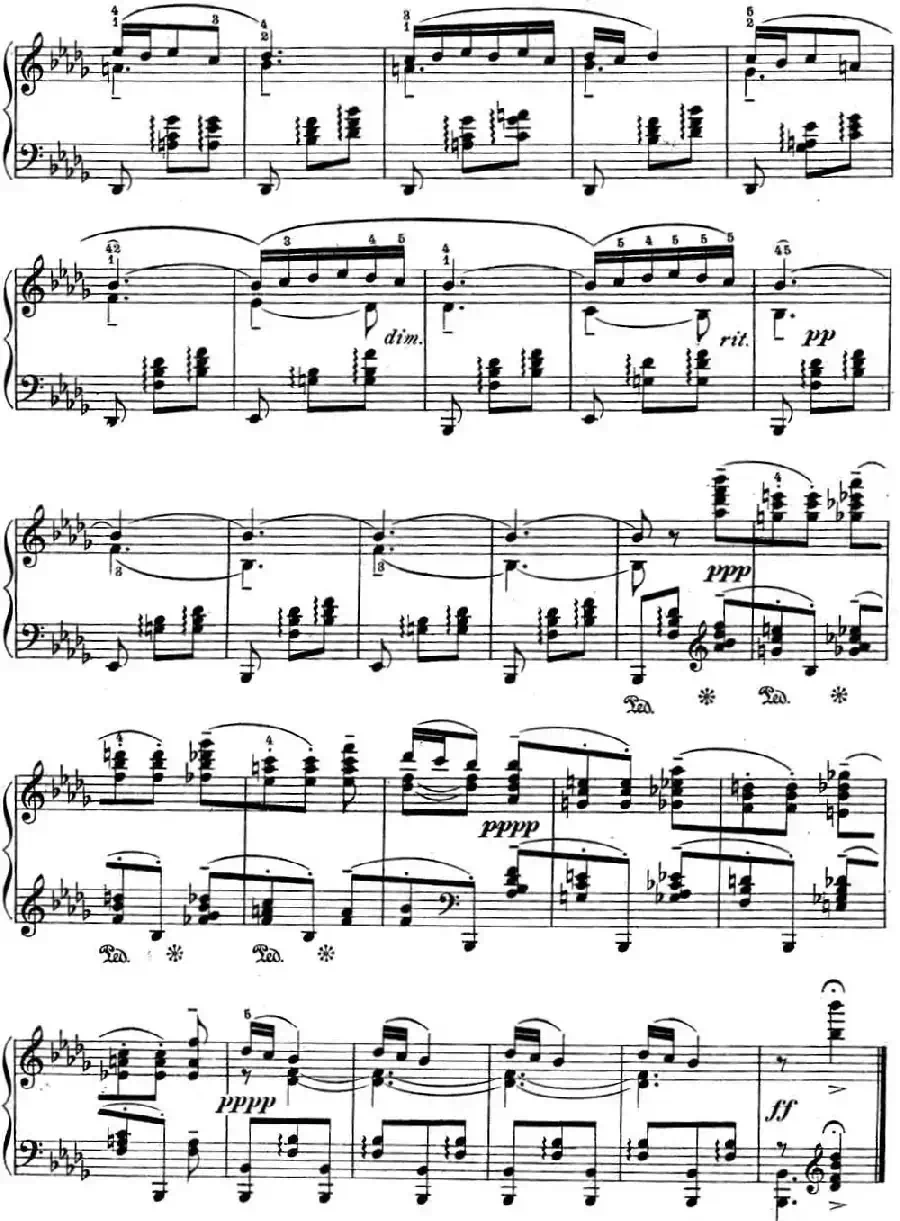 拉赫玛尼诺夫 幻想小品集 Op.3 No.5 小夜曲 降b小调