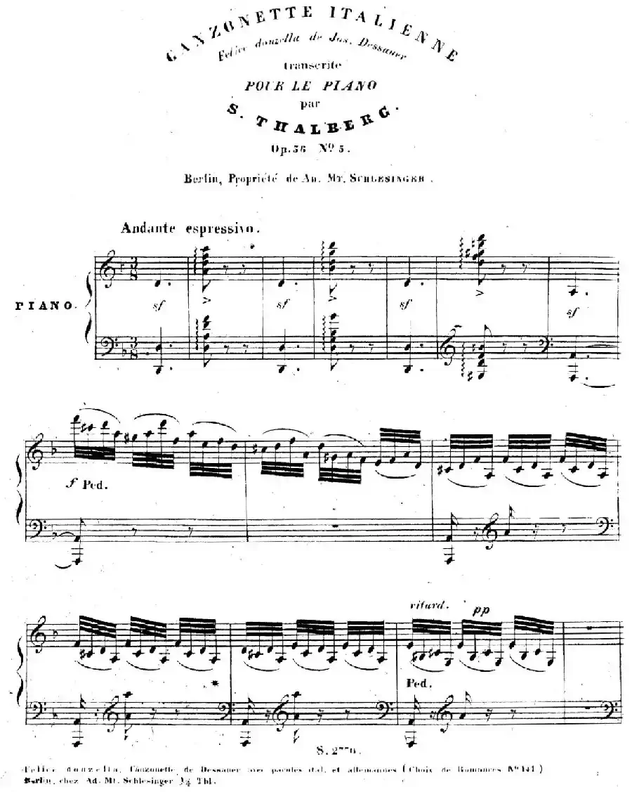 Canzonette Italienne Op.36-5（意大利小歌曲）