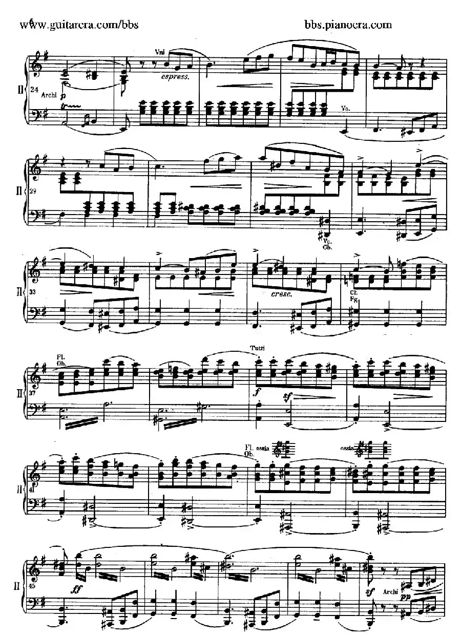 e小调第一钢琴协奏曲 Op.11（双钢琴版·第一乐章）