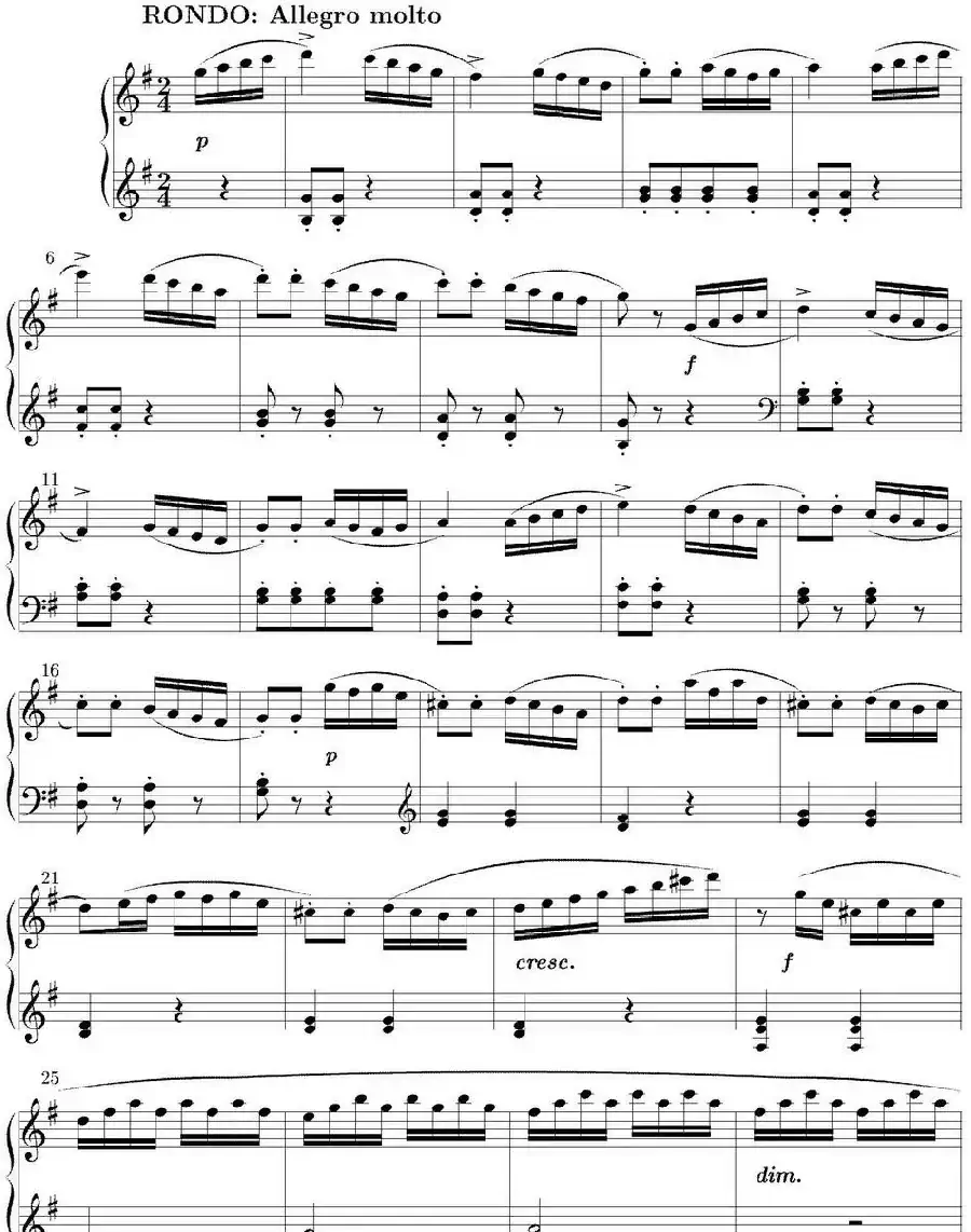 6 Sonatinas Op.36（6首钢琴小奏鸣曲-5）