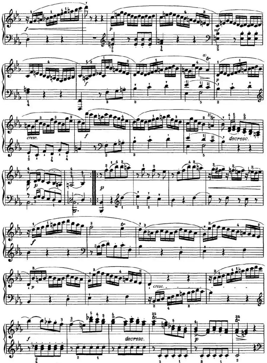 海顿 钢琴奏鸣曲 Hob XVI 45 Divertimento Eb major