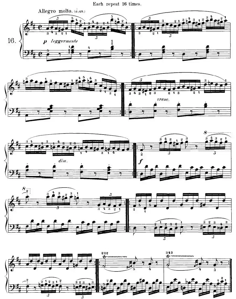 Czerny - 40 Daily Exerci Op.337(16—20)(40首日常训练曲)
