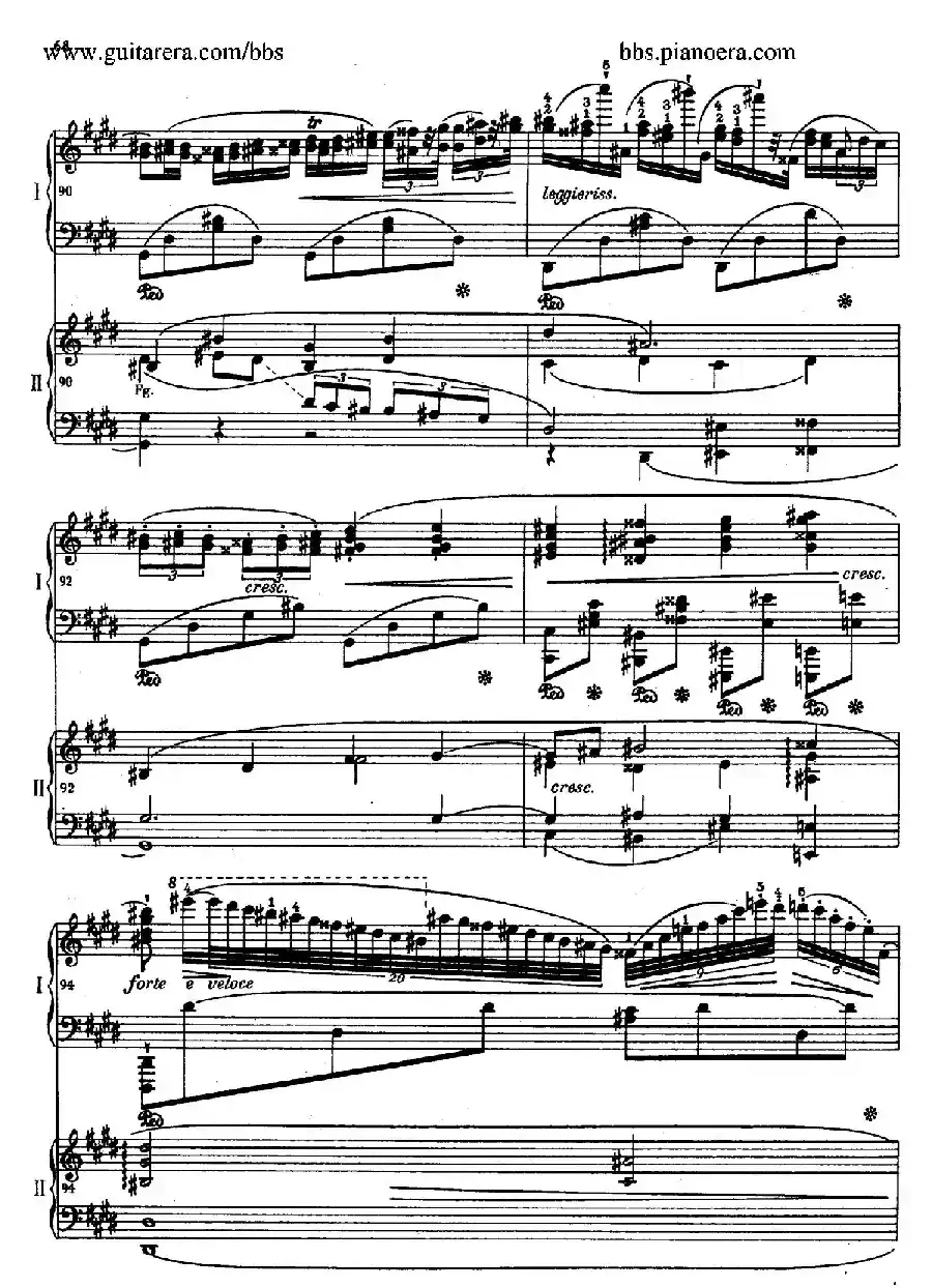 e小调第一钢琴协奏曲 Op.11（双钢琴版·第二乐章）