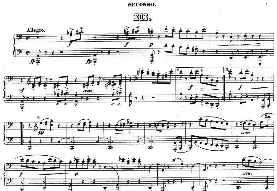 Zwolf Original-Compositionen fur Pianoforte zu 4 Handen Op.57（12首四手联弹小品·12）